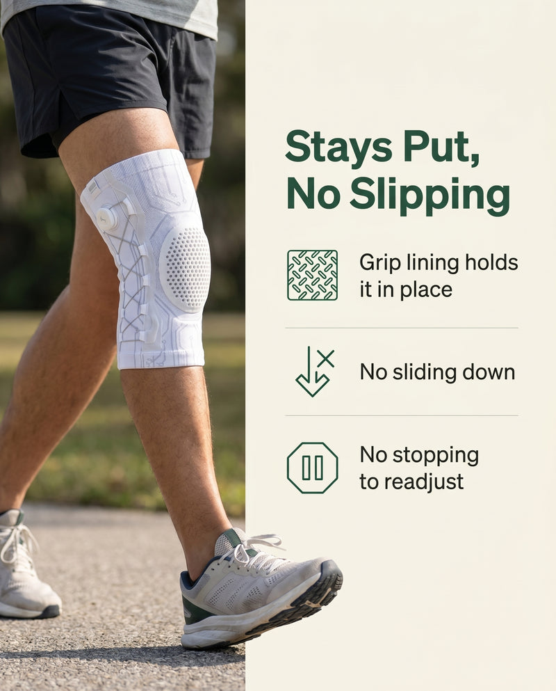 Stays put with grip lining, no slipping or readjusting