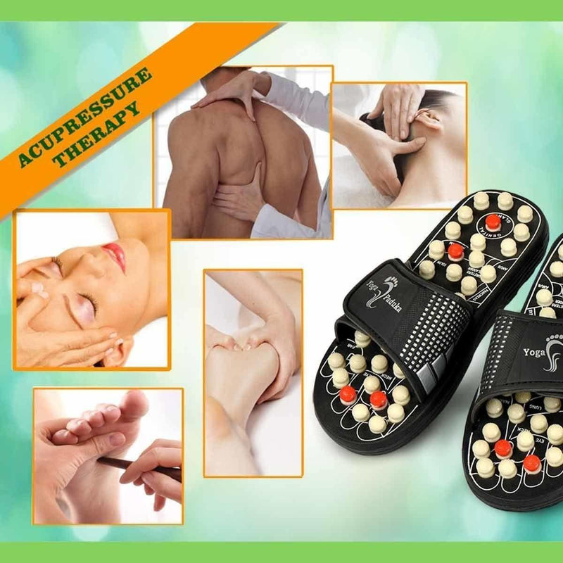Acupressure slipper worn