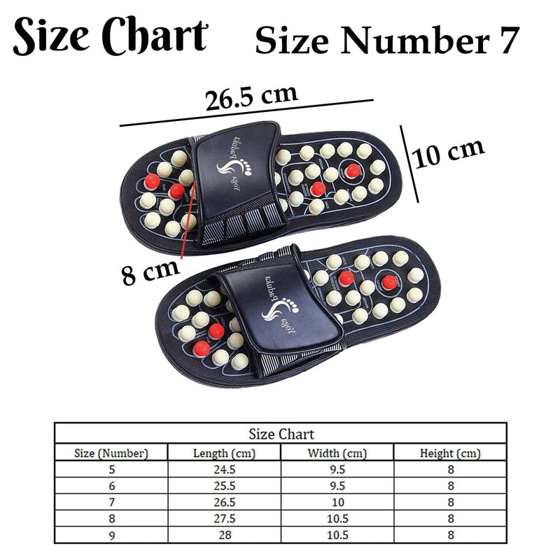 Acupressure slipper size guide