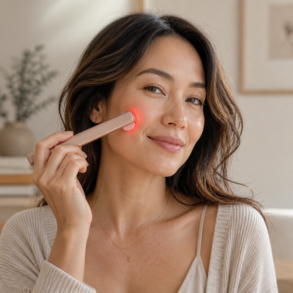 ReWired Glow Wand - woman using wand, lifestyle shot