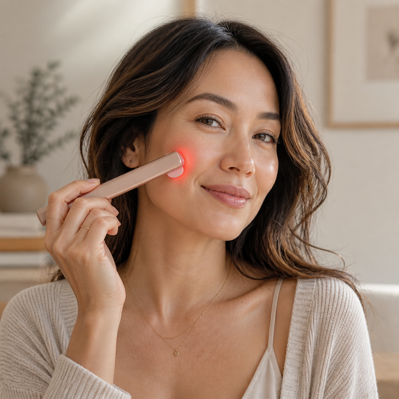 ReWired Glow Wand - woman using wand, lifestyle shot