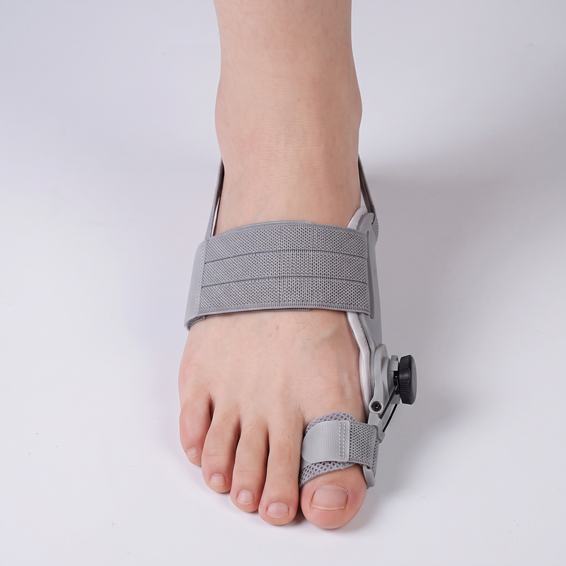 Bunion corrector worn on a bare foot