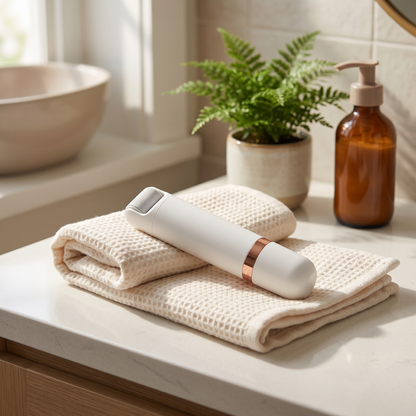 ReWired SilkSole on a towel with a plant