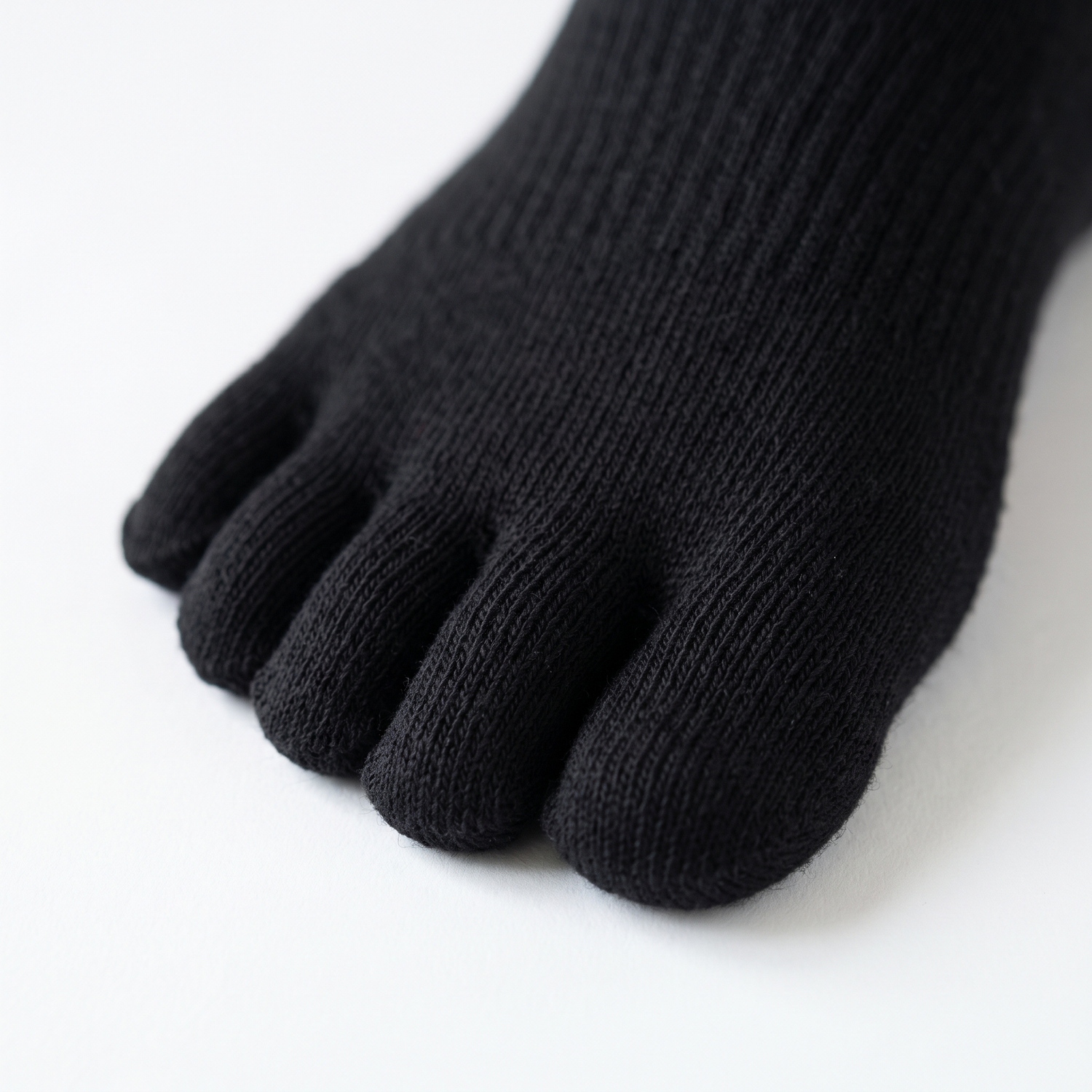 Close-up of the five individual toe compartments